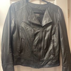 Vera pelle leather jacket moto biker